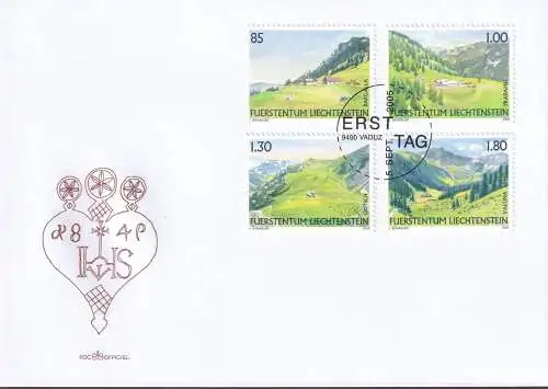 LIECHTENSTEIN 2005 Mi-Nr. 1383/86 FDC