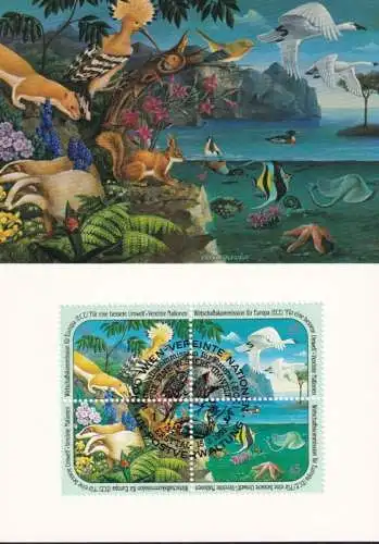 UNO WIEN 1991 Mi-Nr. 110/13 Maximumkarte MK/MC Nr. 3