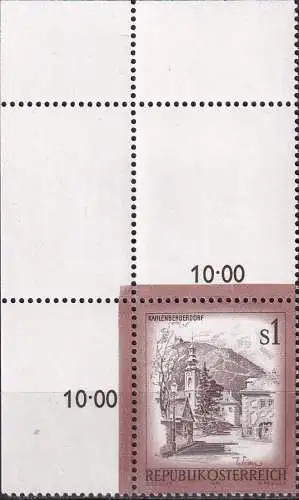 ÖSTERREICH 1974 Mi-Nr. 1476 Eckrand Leerfeld ** MNH