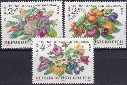 ÖSTERREICH 1974 Mi-Nr. 1444/46 ** MNH