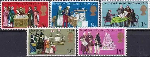 GROSSBRITANNIEN 1970 Mi-Nr. 539/43 ** MNH