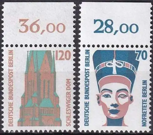 BERLIN 1988 Mi-Nr. 814/15 Oberrand ** MNH