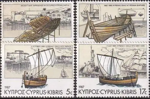 ZYPERN 1987 Mi-Nr. 683/86 ** MNH