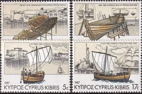 ZYPERN 1987 Mi-Nr. 683/86 ** MNH