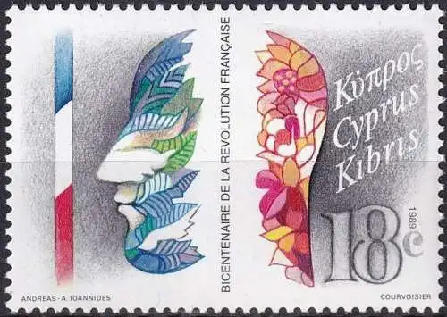 ZYPERN 1989 Mi-Nr. 719 ** MNH