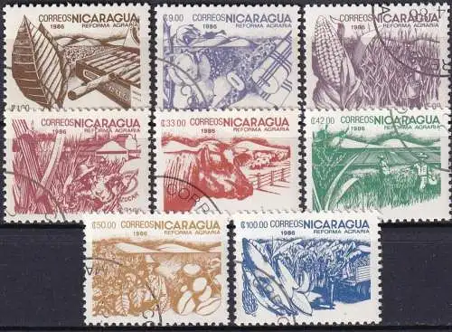 NICARAGUA 1986 Mi-Nr. 2668/75 o used - aus Abo