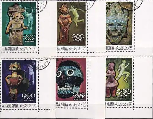 RAS AL KHAIMA 1968 Mi-Nr. 259/62 + 347/48 o used