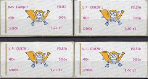 POLEN 2004 Mi-Nr. ATM 2 Automatenmarken 2 Satz ** MNH