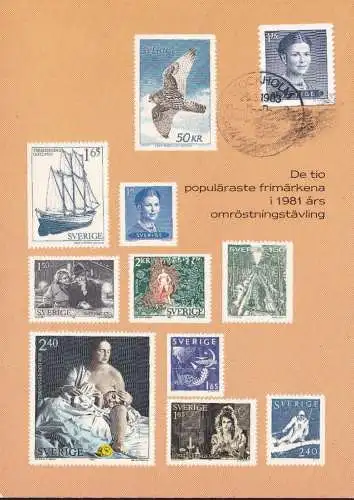 SCHWEDEN 1983 Mi-Nr. 1151 Ausstellungskarte/Exhibition Card Najubria Stocvkholm