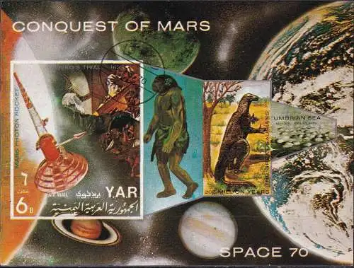 JEMEN YEMEN 1971 Mi-Nr. Block 166 o used