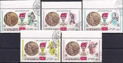 JEMEN YEMEN 1968 Mi-Nr. 620/24 A o used