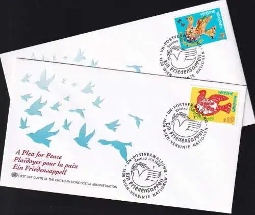 UNO WIEN 1996 Mi-Nr. 216/17 FDC