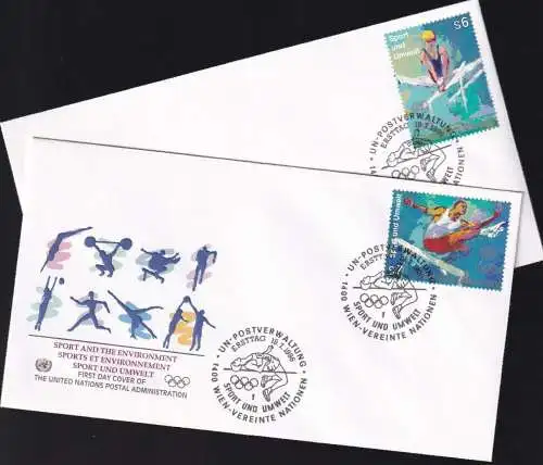 UNO WIEN 1996 Mi-Nr. 214/15 FDC