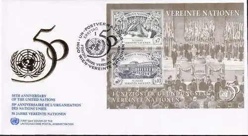 UNO WIEN 1995 Mi-Nr. Block 6 FDC