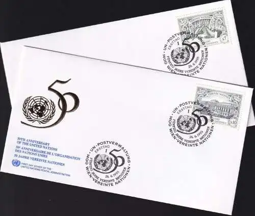 UNO WIEN 1995 Mi-Nr. 186/87 FDC