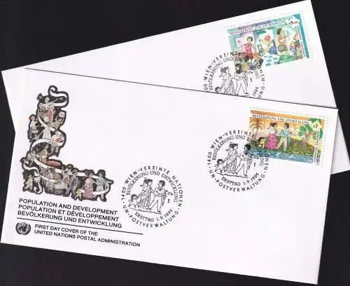 UNO WIEN 1994 Mi-Nr. 174/75 FDC