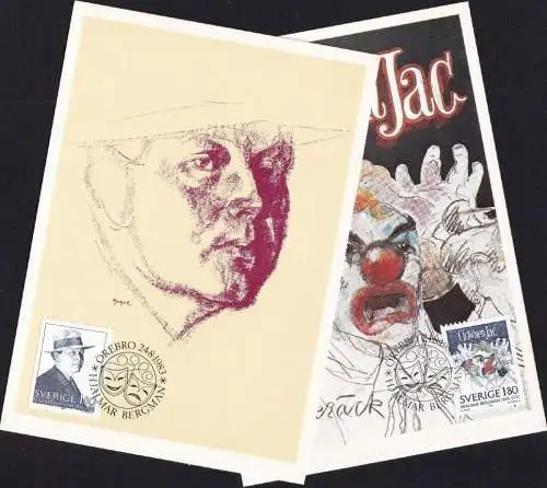 SCHWEDEN 1983 Mi-Nr. 1249/50 Maximumkarten MK/MC Nr. 7-8