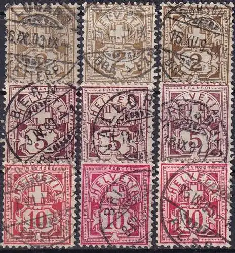 SCHWEIZ 1882/1906 Lot Freimarken o used