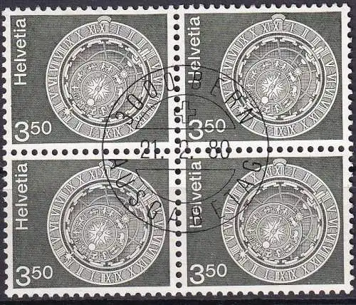 SCHWEIZ 1980 Mi-Nr. 1169 Viererblock o used