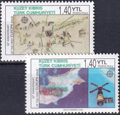 TÜRK. ZYPERN 2006 Mi-Nr. 630/31 A ** MNH