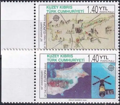 TÜRK. ZYPERN 2006 Mi-Nr. 630/31 A ** MNH