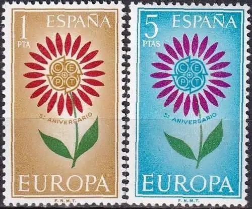 SPANIEN 1964 Mi-Nr. 1501/02 ** MNH - CEPT