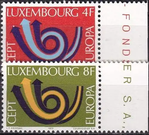 LUXEMBURG 1973 Mi-Nr. 862/63 ** MNH - CEPT