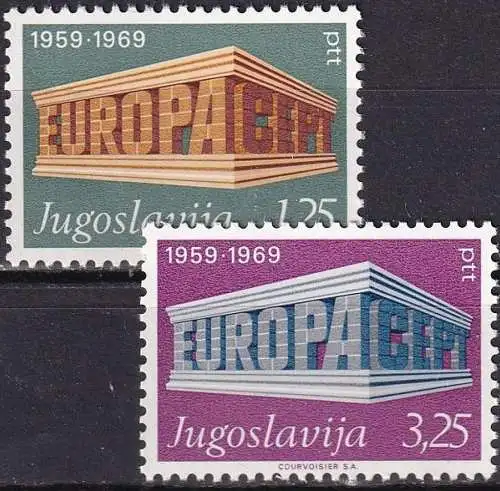 JUGOSLAWIEN 1969 Mi-Nr. 1361/62 ** MNH - CEPT