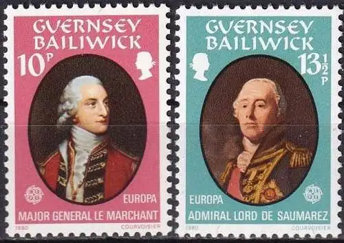 GUERNSEY 1980 Mi-Nr. 204/05 ** MNH - CEPT