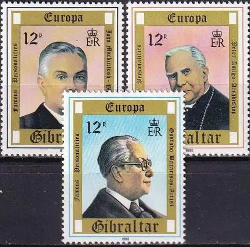 GIBRALTAR 1980 Mi-Nr. 405/07 ** MNH - CEPT