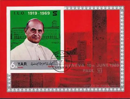 JEMEN YEMEN 1969 Mi-Nr. Block 101 o used