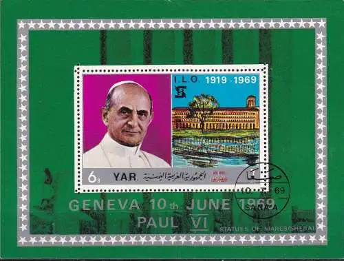 JEMEN YEMEN 1969 Mi-Nr. Block 100 o used