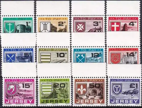 JERSEY 1978 Mi-Nr. Porto 21/32 ** MNH