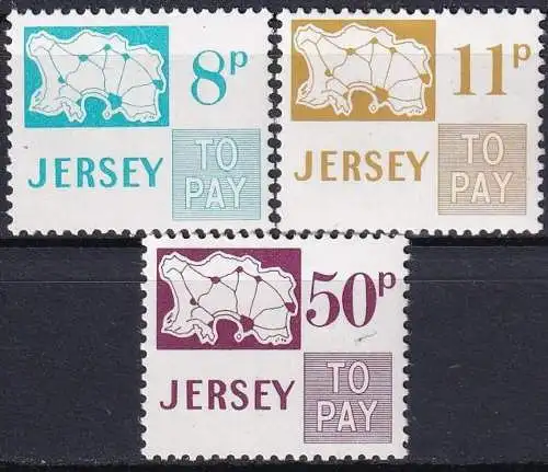 JERSEY 1975 Mi-Nr. Porto 18/20 ** MNH