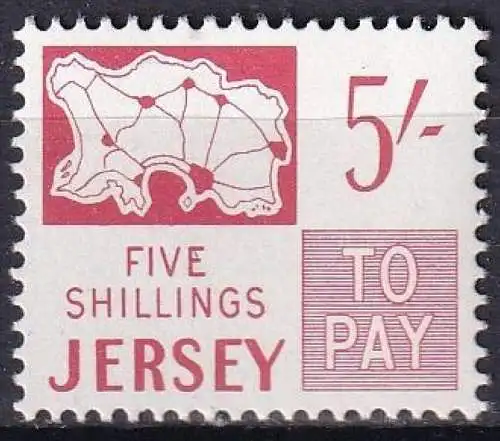 JERSEY 1969 Mi-Nr. Porto 6 ** MNH