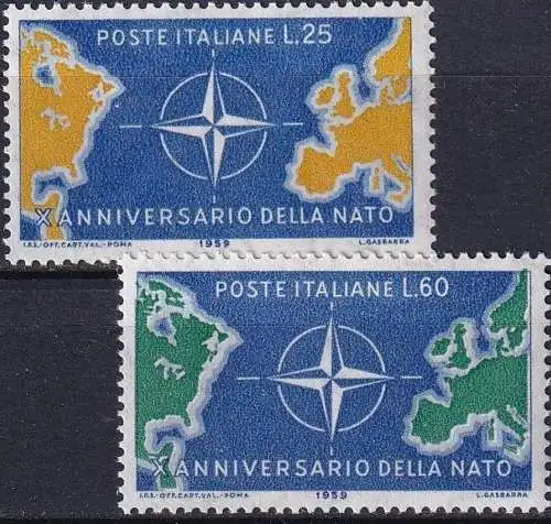ITALIEN 1959 Mi-Nr. 1032/33 ** MNH