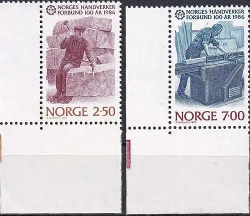 NORWEGEN 1986 Mi-Nr. 944/45 ** MNH