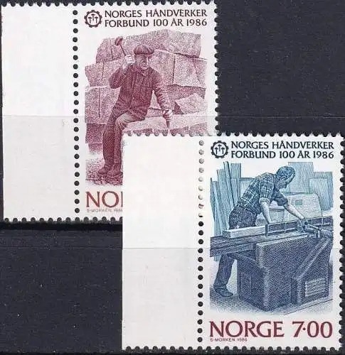 NORWEGEN 1986 Mi-Nr. 944/45 ** MNH