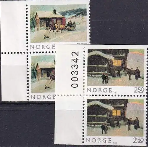 NORWEGEN 1983 Mi-Nr. 894/95 DD ** MNH