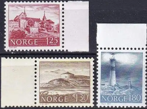 NORWEGEN 1977 Mi-Nr. 739/41 ** MNH