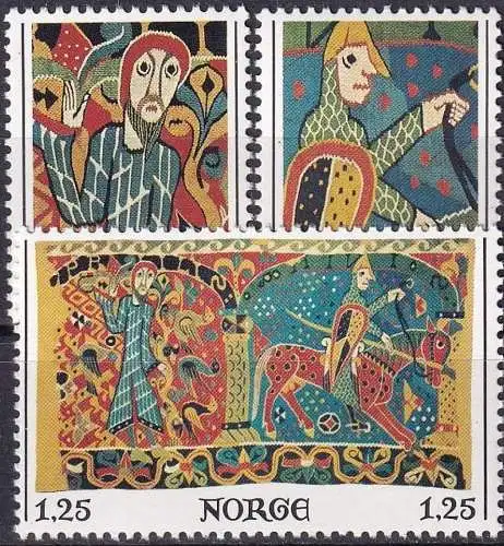 NORWEGEN 1976 Mi-Nr. 734/36 ** MNH