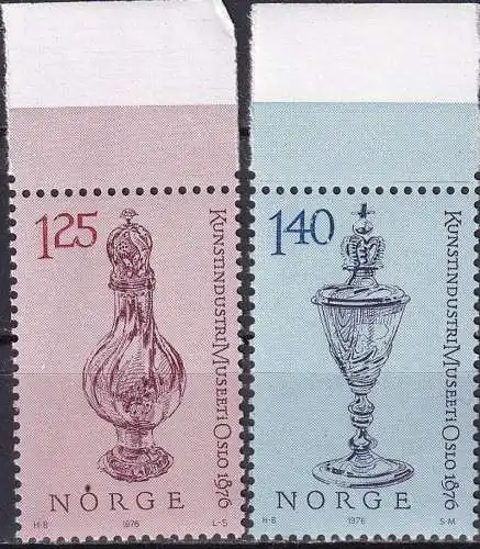 NORWEGEN 1976 Mi-Nr. 722/23 ** MNH