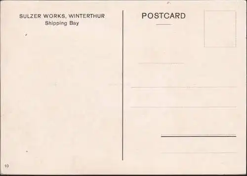 Sulzer Werke Winterthur Postkarte Nr. 10 Versand