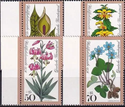 DEUTSCHLAND 1978 Mi-Nr. 982/85  ** MNH