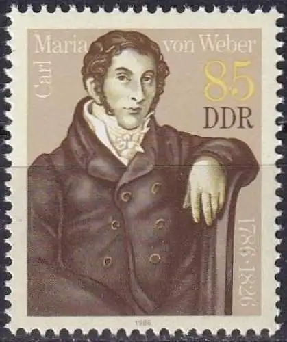 DDR 1986 Mi-Nr. 3055 aus Block 86 ** MNH