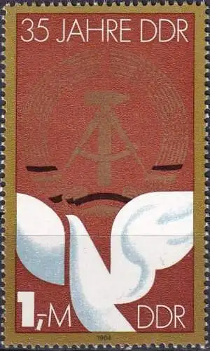 DDR 1984 Mi-Nr. 2902 aus Block 79 ** MNH