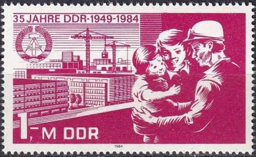 DDR 1984 Mi-Nr. 2896 aus Block 78 ** MNH