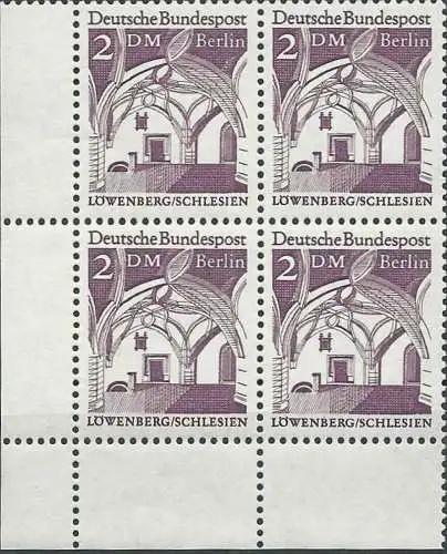 BERLIN 1966 Mi-Nr. 285 Eckrand-Viererblock ** MNH