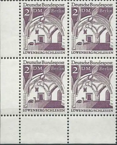 BERLIN 1966 Mi-Nr. 285 Eckrandviererblock ** MNH