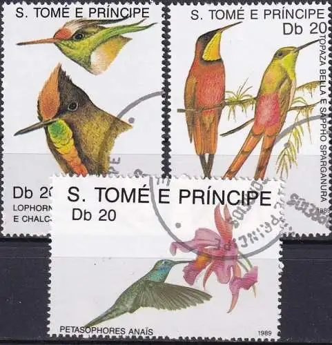 S. TOME E PRINCIPE 1989 Mi-Nr. 1112/14 o used - aus Abo